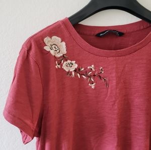 Abercrombie & Fitch floral embroidered shirt